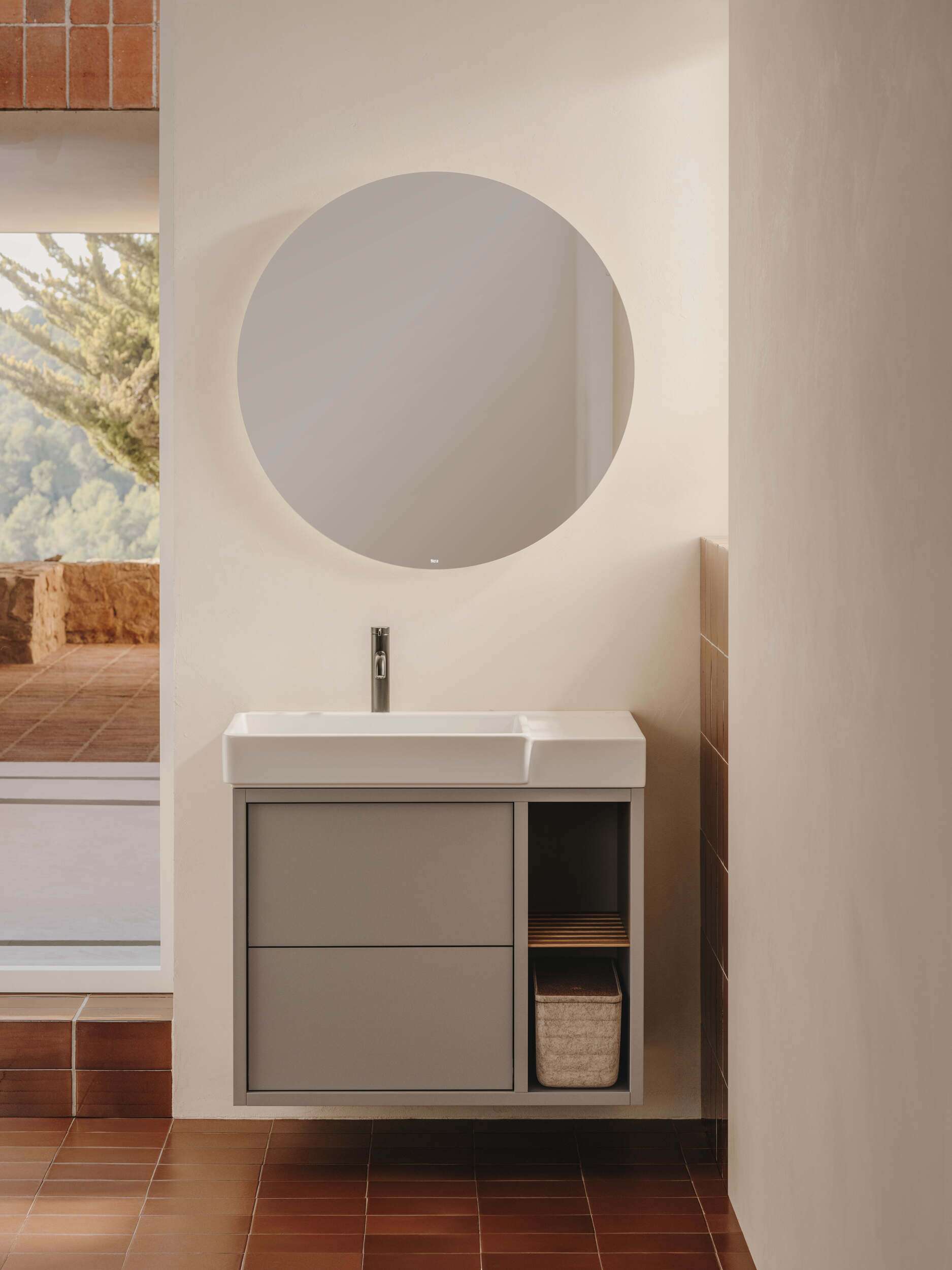 Смесител за умивалник Roca Ona хром с клик клак, Cold Start - Image 3